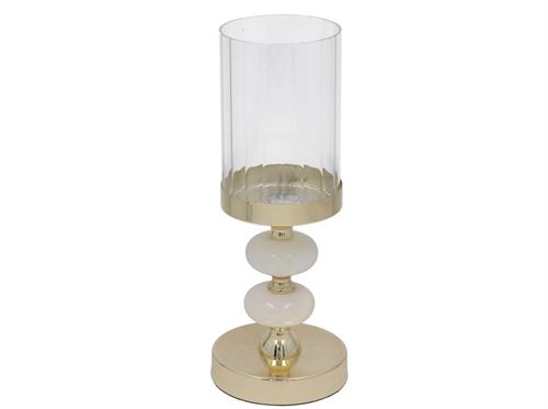 496009 CASTIÇAL BRNO 12X31CM DOURADO