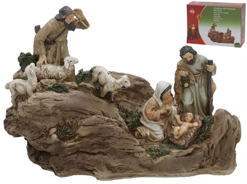 498461 PRESEPIO RESINA 19X7,3X13CM