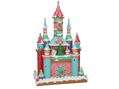 515496 CASTELO DE GENGIBRE C/LUZES 26,5X17,5X42 CM