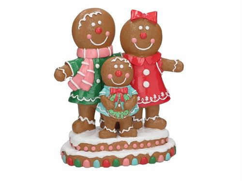 515588 FIGURA FAMILIA GENGIBRE 22,5X11,5X26CM
