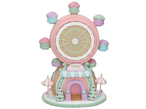 515618 FIGURA RESINA CUPCAKES RODA GIGANTE 22,5X16,5X31CM