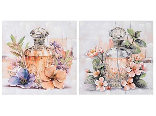 529875 QUADRO PINTADO A MANO LORU 80X80CM 2 SURT.
