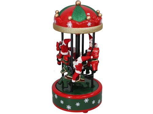 530277 CARROSEL COM PAI NATAL 60CM LUZ