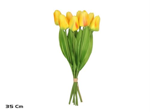 597492 RAMO TULIPAS 35CM AMARELO X8