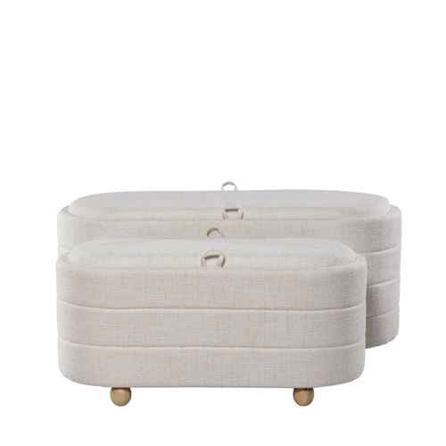 96816 CJ.2 BANQUETAS MADEIRA TECIDO 110X50X45