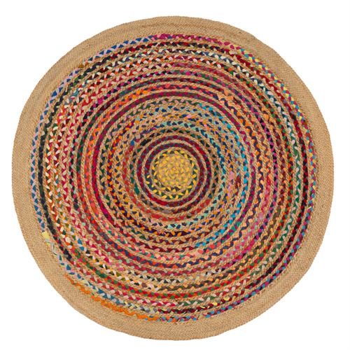 806883 CARPETE NATUR COLOR JUTA-ALGODÂO 120 X 120 X 0,50 CM