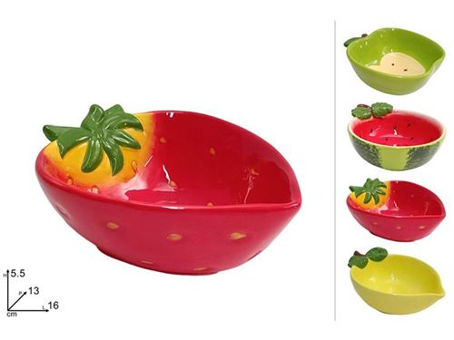 662335 TIGELA CERAMICA FRUTA 15CM