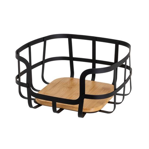 806957 FRUTEIRO METAL BAMBU PRETO 24X24X13