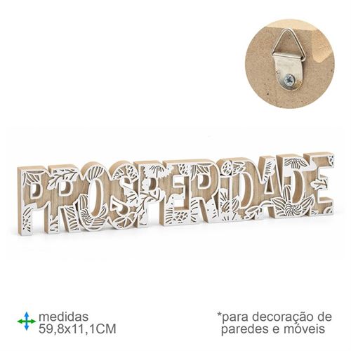 BD-79540 PALAVRA DECORAÇAO MDF 59,8X11,1CM