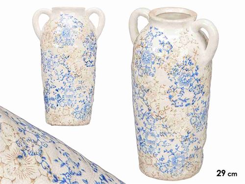 14026 JARRA CERAMICA NONNA BEGE 29CM