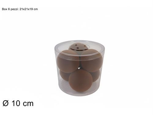 478388 BOLA NATAL 10CM 6PÇS VELUDO
