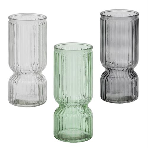 807037 .VASO 3/C VIDRO 10,50 X 10,50 X 24,50 CM
