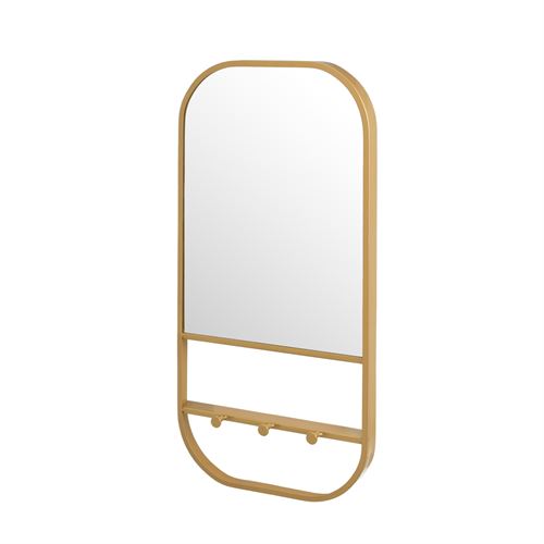 807025 ESPELHO COM CABIDE METAL OURO 30 X 4,50 X 60 CM