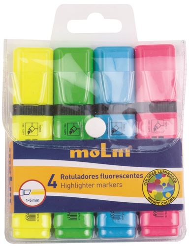 MOLIN MARCADORES FLUORESCENTE VIVA PK4 1-5MM