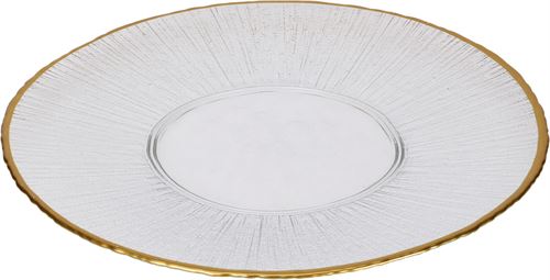 044100160 PRATO VIDRO FIO OURO 30CM