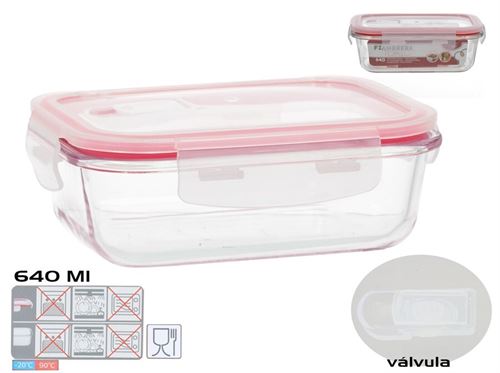 578675 LANCHEIRA RETANGULAR COM VÁLVULA DE 640ML