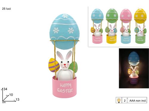 428772 COELHO METAL COM LED 35CM