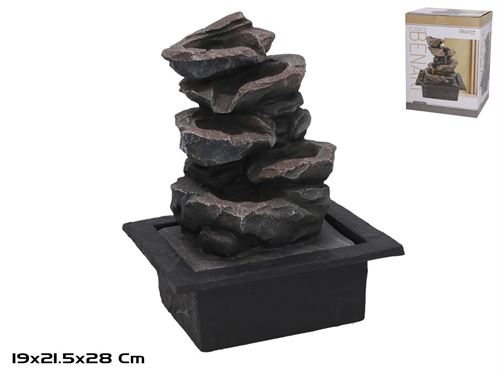 556444 FONTE COM LED QUENTE 21,5X19X28CM