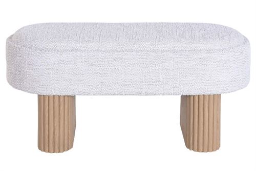 MB-227579 BANQUETA TURCO MADEIRA 102X40X47 COM TAMPA BRANCO