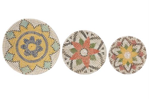 DP-219246 DECORAÇAO DE PAREDE SET 3 SEAGRASS ALGOD O 45X7X45