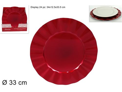 849756 PRATO MARCADOR 33CM VERMELHO
