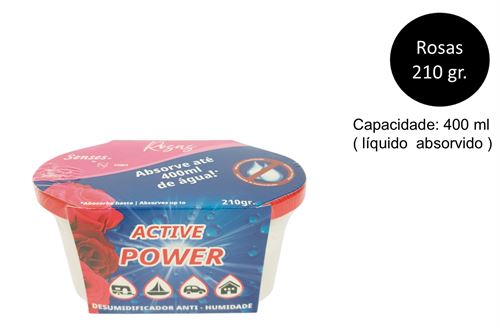 25221 DESUMIDIFICADORES ANTI-HUMIDADE ROSAS 25221 400ML/210GR