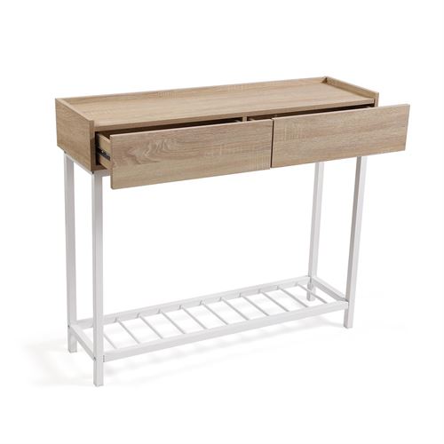 21300103 CONSOLA COM 2 GAVETAS 100X31,5X85CM