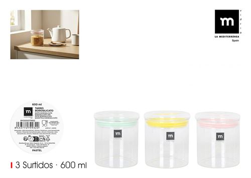 BY03030179932 FRASCO VIDRO 600ML PASTEL