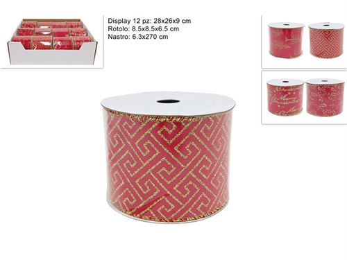 344089 FITA NATAL 6,3X270CM VERMELHO