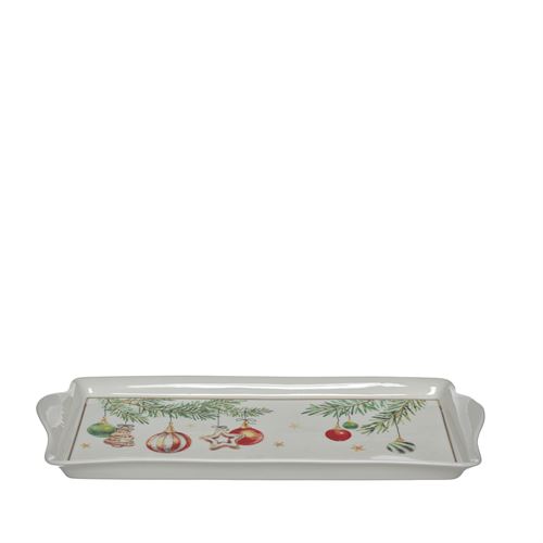 24668 TRAVESSA 34X14CM CERAMICA BOLAS