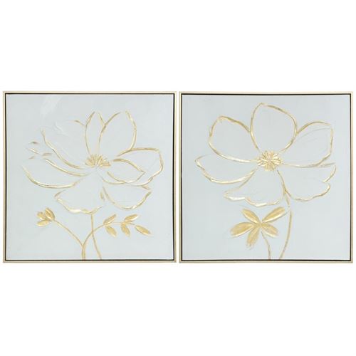 QUADRO DE FLOR 2 SURT. 62X62X4,5 CM