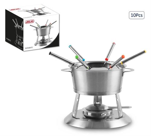 FONDUE AÇO INOX 11PÇS