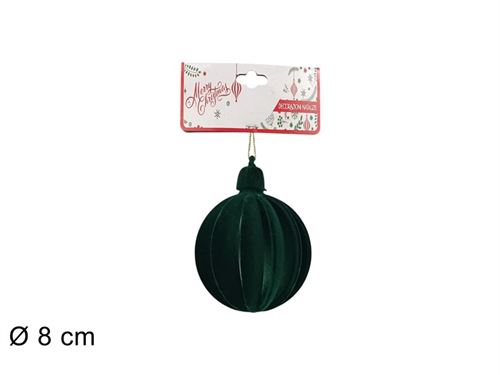 488370 BOLA VELUDO 8CM VERDE