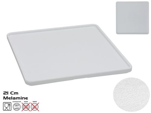 640365 PRATO DE MELAMINA BRANCA DE 21 CM