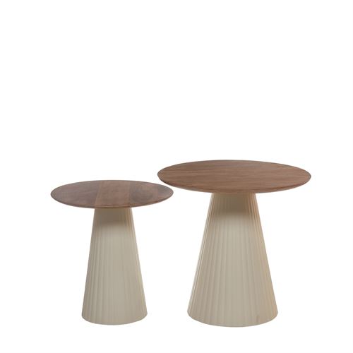 96802 MESA METAL MADEIRA SET2 C 48,00 L 48,00 A 45,00