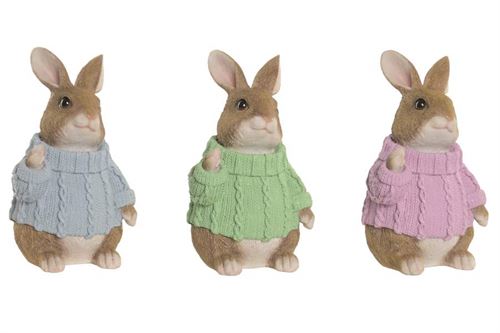 FD-227007 FIGURA RESINA COELHO 14X13X22CM