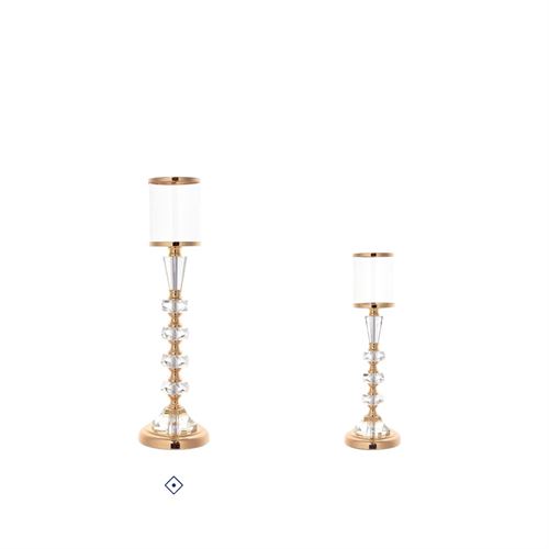 94243 CASTIÇAL DECORATIVO METAL VIDRO  C 14,00 L 14,00 A 56,50
