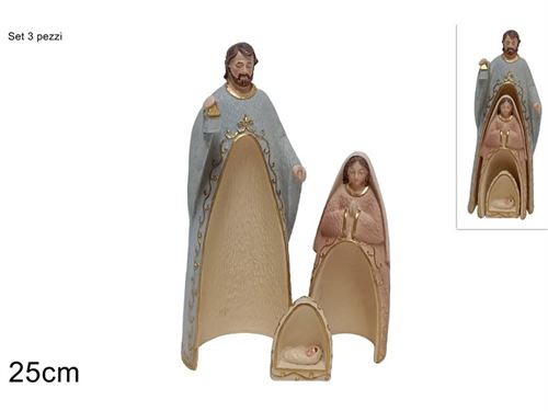 275826 PRESEPIO NATAL 25CM 3PÇS