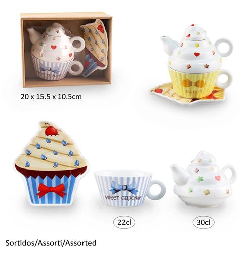 16S004 SET BULE C/CHAVENA CERAMICA