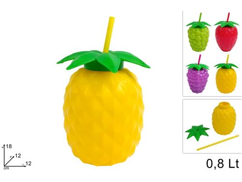 607206 COPO COM PALHINHA PL FRUTAS 800ML