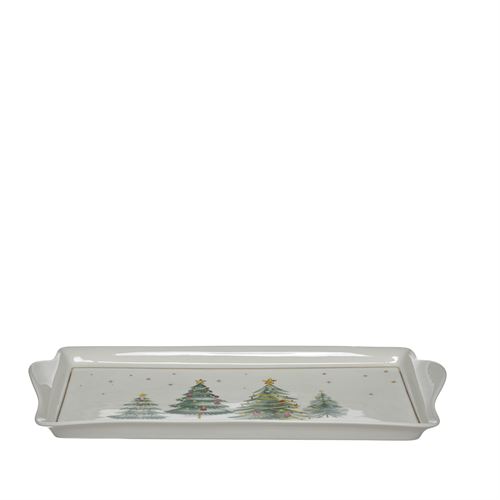 24675 TRAVESSA CERAMICA OVAL ARVORE 34X14CM