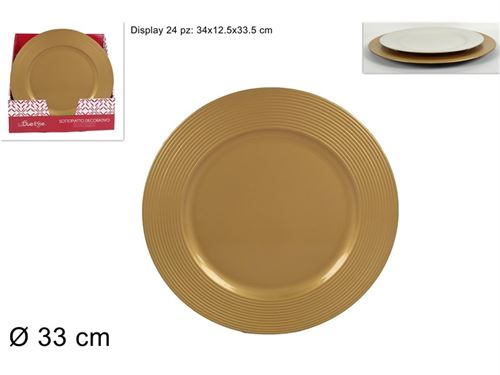 849817 PRATO MARCADOR OURO 33CM