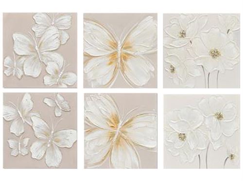 556697 TELA 100% PINTADA À MÃO BAENA 50X50X3CM 6 VARIADOS