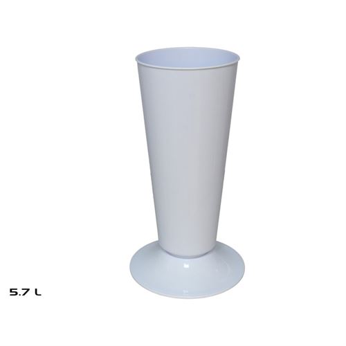 VASO CÔNICO PLÁSTICO 5,7L BRANCO