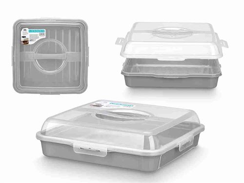 66998 BOLEIRA PLASTICO CINZA 35CM