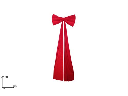 482316 LAÇO NATAL 63X150 EFEITO VELUDO VERMELHO