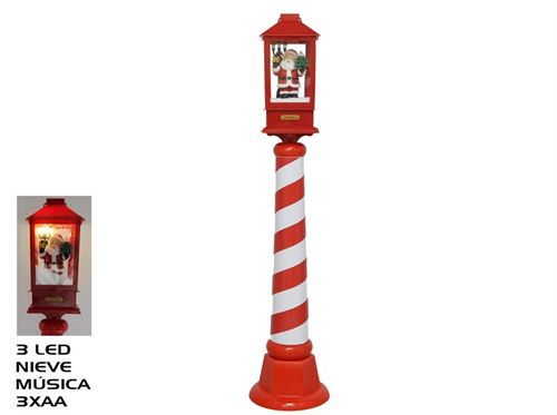 669366 LANTERNA PAI NATAL NEVE ARTIFICIAL 23X23X102CM