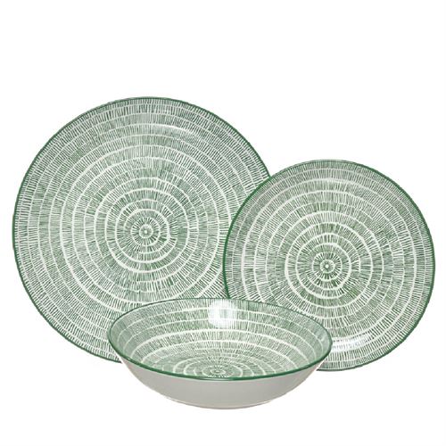 SERVIÇO PORCELANA 18PÇS VERDE