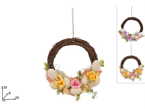 423449 COROA PORTA PASCOA 28CM