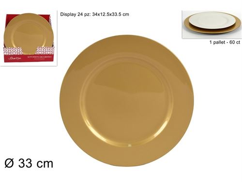 849619 PRATO MARCADOR DOURADO 33CM